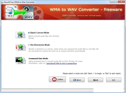 Boxoft WMA to Wav converter